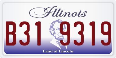 IL license plate B319319