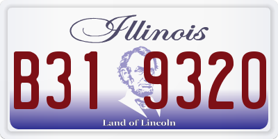 IL license plate B319320