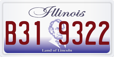 IL license plate B319322