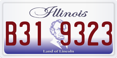 IL license plate B319323