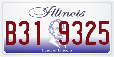 IL license plate B319325