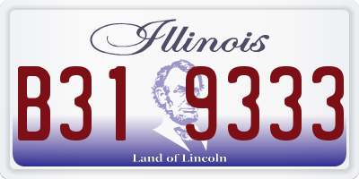 IL license plate B319333