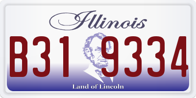 IL license plate B319334