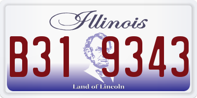 IL license plate B319343