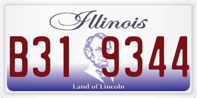 IL license plate B319344
