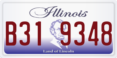 IL license plate B319348