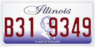 IL license plate B319349