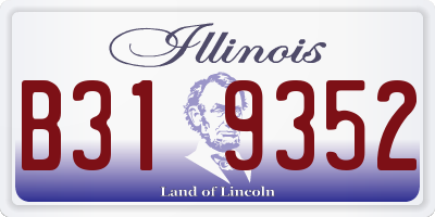 IL license plate B319352