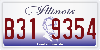 IL license plate B319354