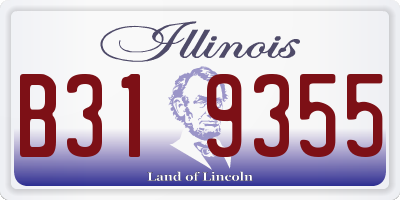 IL license plate B319355