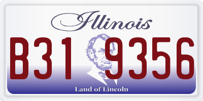 IL license plate B319356
