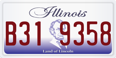 IL license plate B319358