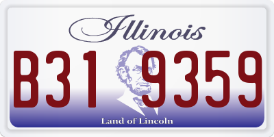 IL license plate B319359