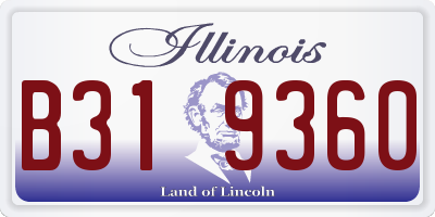 IL license plate B319360
