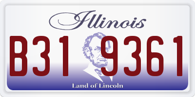 IL license plate B319361