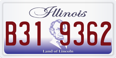 IL license plate B319362