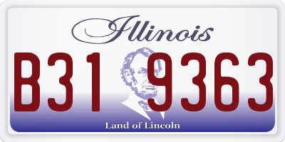 IL license plate B319363
