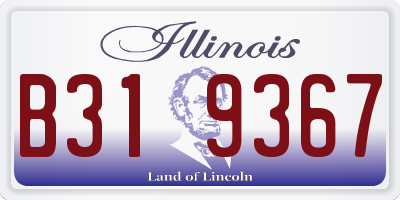 IL license plate B319367