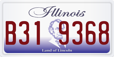 IL license plate B319368