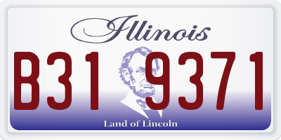 IL license plate B319371