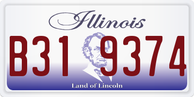 IL license plate B319374