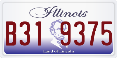 IL license plate B319375