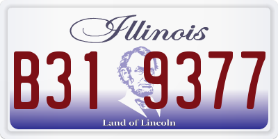 IL license plate B319377