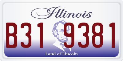 IL license plate B319381