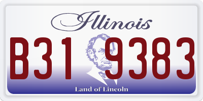 IL license plate B319383