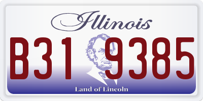 IL license plate B319385