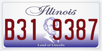 IL license plate B319387