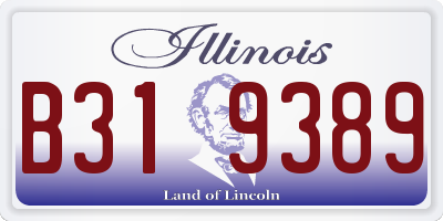 IL license plate B319389