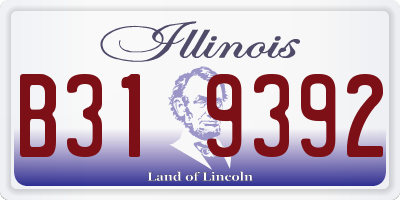 IL license plate B319392