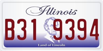 IL license plate B319394