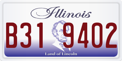 IL license plate B319402