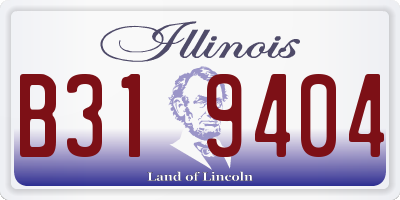IL license plate B319404