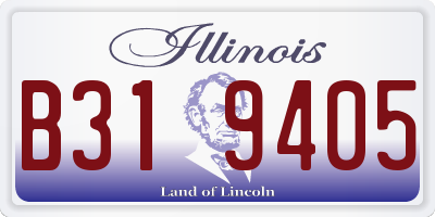 IL license plate B319405