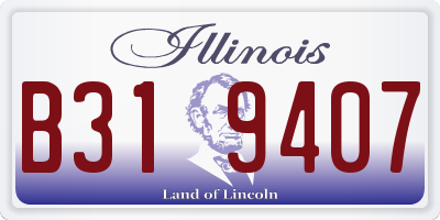 IL license plate B319407