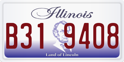IL license plate B319408
