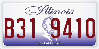 IL license plate B319410