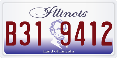 IL license plate B319412