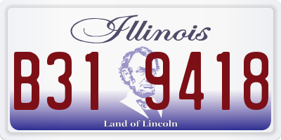 IL license plate B319418