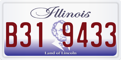 IL license plate B319433
