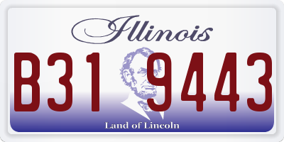 IL license plate B319443
