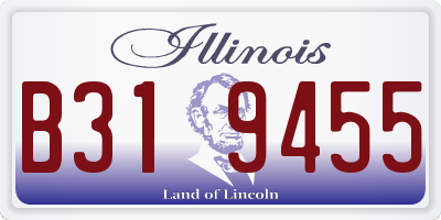 IL license plate B319455