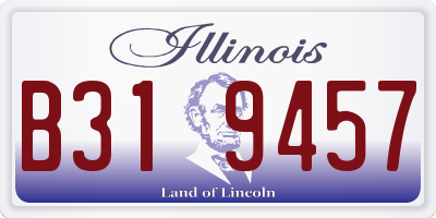 IL license plate B319457