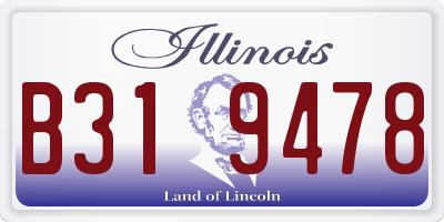 IL license plate B319478