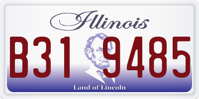 IL license plate B319485