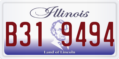 IL license plate B319494
