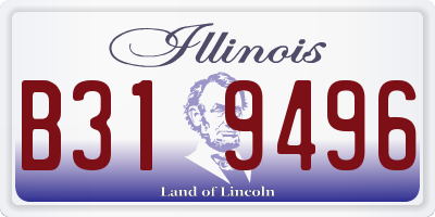 IL license plate B319496